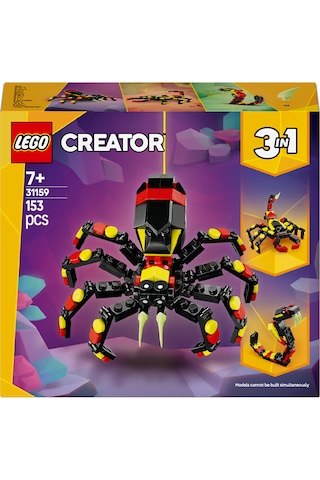 LEGO® Creator 3’ü 1 Arada Vahşi Hayvanlar: Şaşırtıcı Örümcek 31159 - 7 Yaş ve Üzeri Çocuklar için Yaratıcı Oyuncak Yapım Seti (153 Parça)