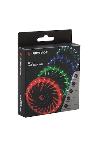 Rampage JBT-21 120x120x25 MM RGB Ledli Kasa Fanı