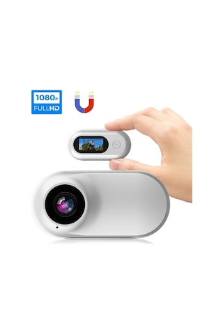 Supermarket1 100 Spor Kamerası Manyetik Başparmak Kamera Hd 1080p Açık Hava Taşınabilir Binicilik Siyah Siyah
