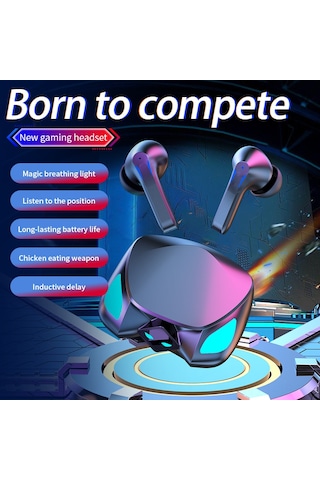 Jeemson Oyuncu T28 Tws Kablosuz Kulaklık - Profesyonel Oyun Çipi, Gecikmesiz, Su Geçirmez, Dokunmatik Kontrol, Beyaz