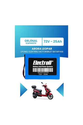 Arora Leopar Uyumlu Batarya Lifepo4 72v 25ah