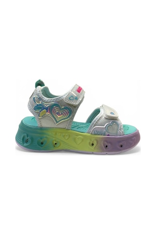 Marco Kids 207 Hafif Kız Çocuk Işıklı Rahat Sandalet Beyaz
