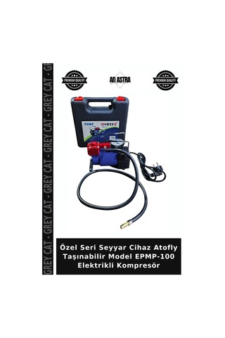Özel Seri Seyyar Cihaz Atofly Taşınabilir Model Epmp-100 Elektrikli Kompresör