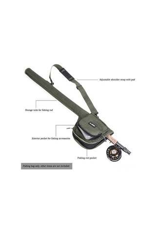 Novahub Pratik Taşınabilir Fly Olta Çantası - Ayarlanabilir Omuz Askılı, Dayanıklı Kumaş