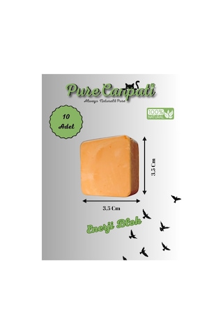 Purecanpati Portakallı Enerji Blok 10 Adet Ve 10 Adet Gaga Taşı