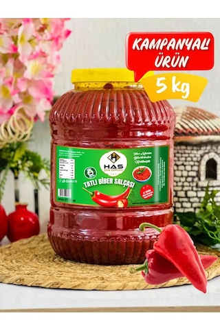 Has Şifa Deposu Gaziantep Güneş Kurusu El Yapımı Tatlı Biber Salçası 5 KG Has Şifa Deposu Gaziantep Güneş Kurusu El Yapımı Tatlı Biber Salçası 5 KG