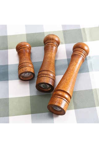 Teltree Ahşap Biber Değiştirici - Ahududu Ağacı, 5/8/10 İnç, Manuel Tane Değiştirme, Tuz/biber Uyumlu, 8 İnç Pp Poşet