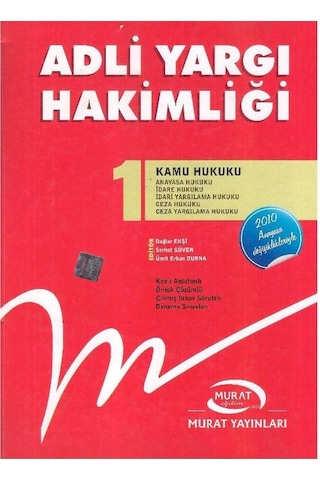 Adli Yargı Hakimliği 1 Ve 2 Cilt Takım - Kamu Hukuku - Özel Hukuk