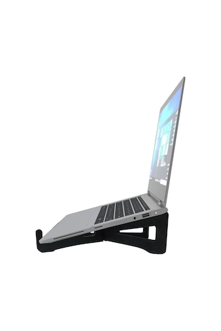 Taşınabilir Ahşap Laptop. Tablet. Telefon Standı. Laptop Notebook Siyah