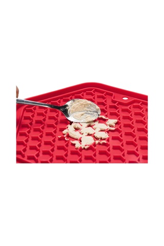 Beeztees Yavru Köpek Yaş Mama Yeme Oyuncağı, Sekizgen Şeklinde, Silikon, Pembe, 23x20cm