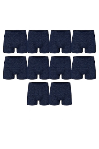 John Lion Erkek Boxer 10'lu Paket - Pamuklu - Esnek - Düz - Rahat