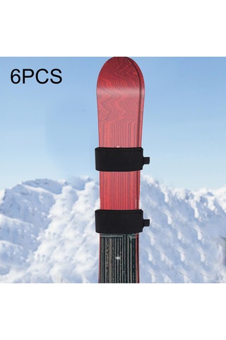 Dolıty 6 Adet Kayak Kayışları Bağlamalar Bağlantı Siyah Siyah