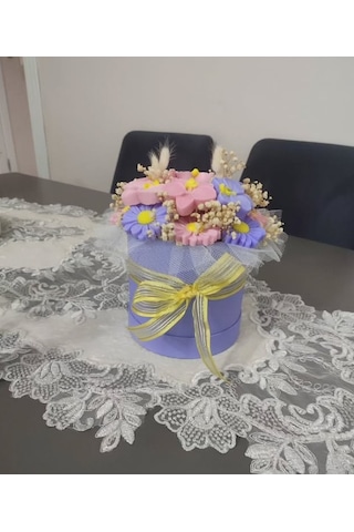 Masa Üstü Dekoratif Sabun Buketi El Yapımı Kokulu Şık Hediyelik Sabun1 Okyanus