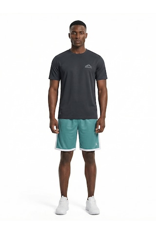 Orendahill Erkek Spor Şort Hızlı Kuruyan Esnek Regular Fit Gym Cepli Yan Çizgi Detaylı Activewear Mint