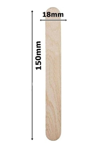 Ahşap Dil Çubuğu Naturel 100'lü Paket Geniş 150 18 Mm Çx