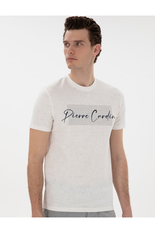 Pierre Cardin Erkek Ekru Tişört 50302567-vr019 Ekru