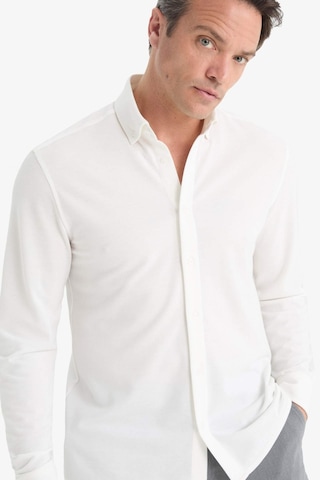 Defacto Regular Fit Polo Yaka Penye Uzun Kollu Gömlek E8067ax25auer105 Ekru