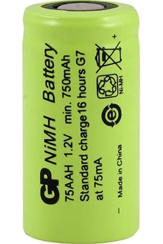 GP 75AAH 750 mAh 2/3AA Ni-MH Şarj Edilebilir Pil