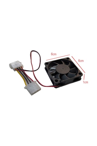 6cm 12v 4pin Ide Molex Kablolu Fan 6cmx6cmx1cm 12v 6cm Fan