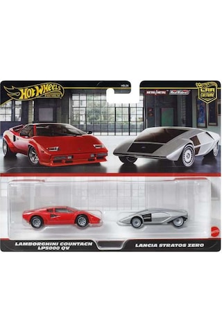 Hot Wheels 2'li Premium Araba Seti Lamborghını Countach & Lancı Çok Renkli