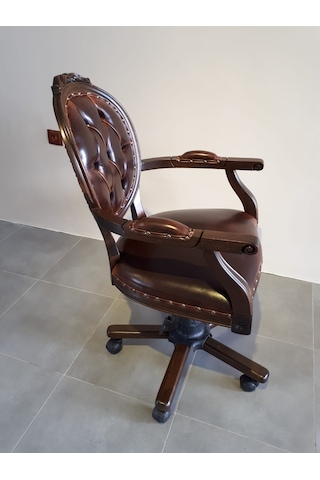 Byoguzfurniture Ahşap Makam Çalışma Koltuğu (510808784)