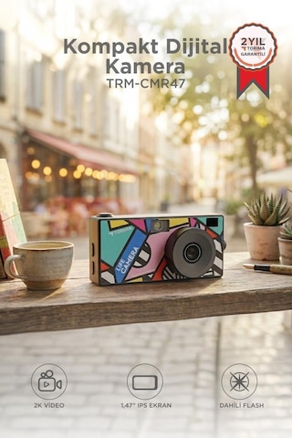 Torima Life Dijital Kamera Selfie Video Vlog Kamerası Mini Fotoğraf Makinesi CMR47 Siyah