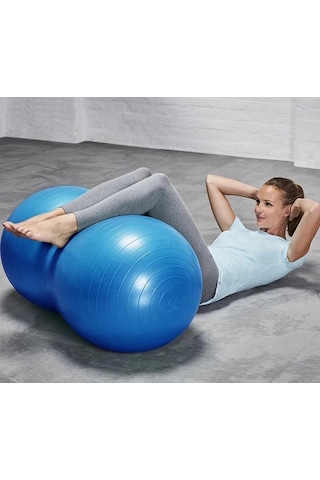 Fıstık Şekilli Pilates Topu 45 90 CM Pompa Vardır