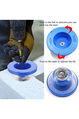 Suofeng Matkap Toz Toplayıcı Seti - Abs + Pvc Malzemeyle Yapılmış, 4-10mm Matkap Uçlarına Uygun, Duvar/ahşap/metal Delme İçin Toz Engelleme Aleti