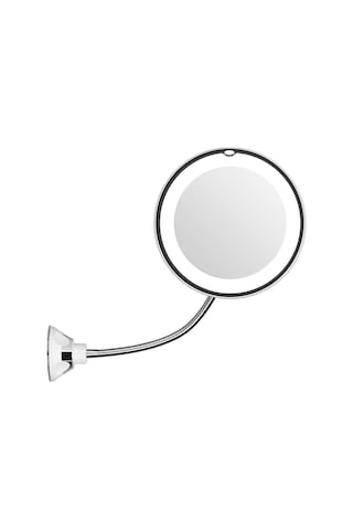 Yifomall Led Büyütmeli Aynalı Yaratıcı Banyo Makyaj Aynası, Emici Tabanlı, 10x Büyütme, Pil Gerekli