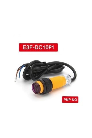 E3f-ds10 P1 M18 Kızılötesi Fotoelektrik Sensör Pnp No 10cm Difüz Reflektörsüz Yakınlık Sensörü 6-36v
