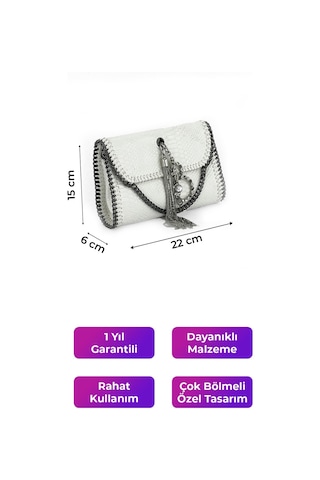Kriste Bell Kadın Çantası Çapraz Askılı Beyaz 26322 Beyaz