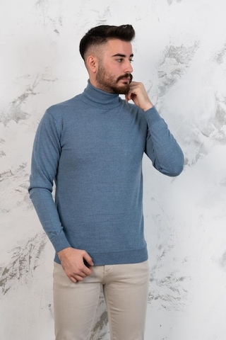 Boğazlı Slimfit Erkek Triko Kazak