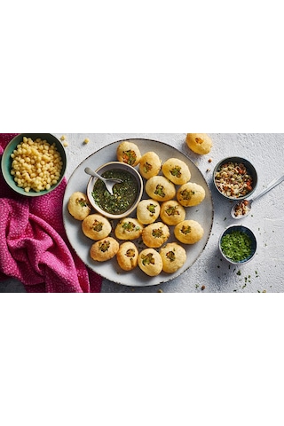 Yelpaze Açık Pani Puri Çıtır Hamur Topları 300 G