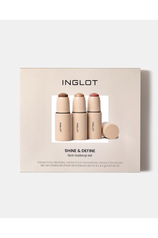 Inglot Shine & Define Yüz Makyaj Seti 3'lü