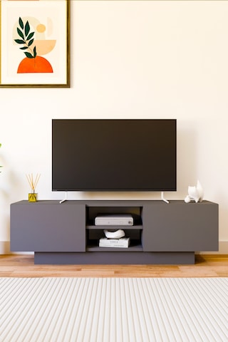 Dora Tv Sehpası, Tv Standı, Televizyon Ünitesi Antrasit