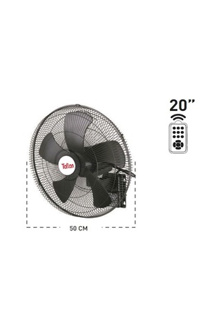 Taflan Faw-20pr 130w Plastik Kanat Uzaktan Kumandalı Duvar Tipi Vantilatör 50 Cm