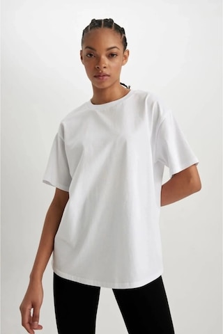 Hvç Kadın Oversize Geniş Kesim %100 Pamuk Yumuşak Dokulu Basic Bisiklet Yaka Siyah Tişört Beyaz