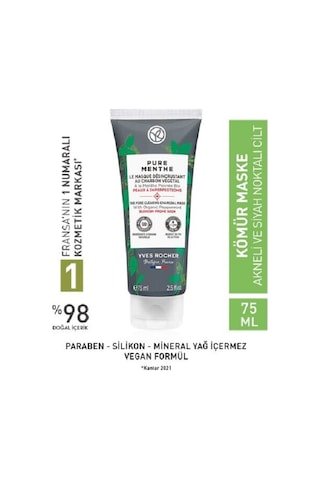 Yves Rocher Siyah Nokta Karşıtı Kömür Maske 75 Ml