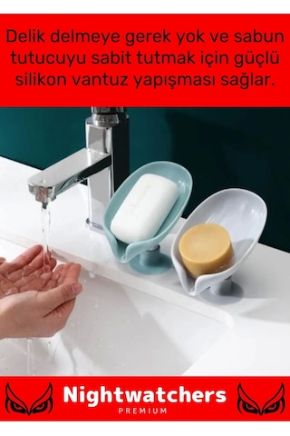 Şık Tasarım Tezgah Üstü Mutfak Banyo Bulaşık Lavabo Vantuzlu Su Tutmaz Giderli Katı Sabunluk Çok Renkli