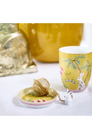 Sarı Porselen Çay Tabağı 9 Cm