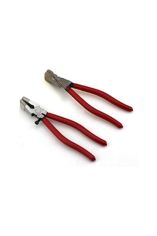 Besthome1 8 İnç Cam Kenar Düzeltici Pense: Ergonomik Kırmızı Saplı, Cam Kenarlarını Kesip Düzenlemek İçin Özel Araç, Kaplama