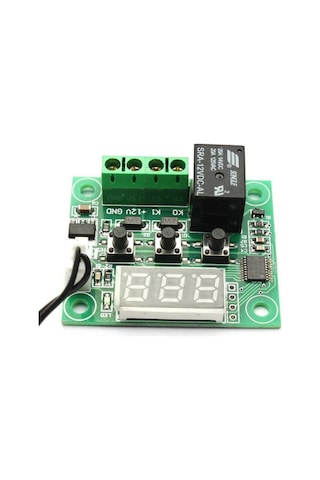 W1209 Dijital Termostat Sıcaklık Kontrol Kartı 12v Röle Ntc Sensör Rodevino