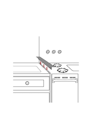 Cbtx Gaz Sobası Yarık Şerit Zehirli Toz Geçirmez Su Geçirmez Mutfak Siyah Sızdırmazlık Şeridi, Boyut: 53.5 5 1cm Siyah