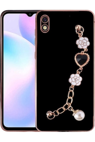 Xiaomi Redmi 9a Kılıf El Tutamaçlı Kamera Korumalı Zore Taka Silikon Kapak Siyah