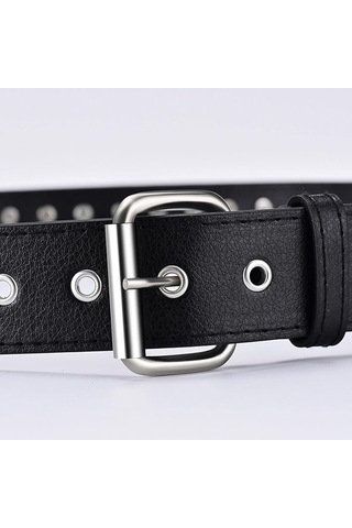 Dükkan Design Perçin Kurşunlu Gotik Kemer Siyah
