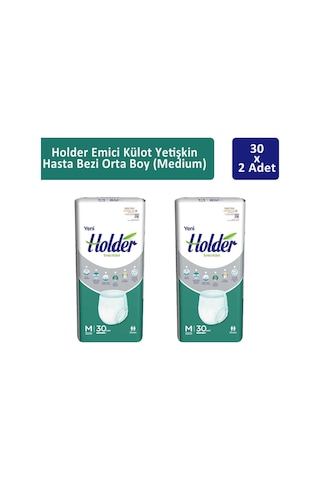 Holder Emici Külot Yetişkin Hasta Bezi Orta Boy M 2 x 30'lu