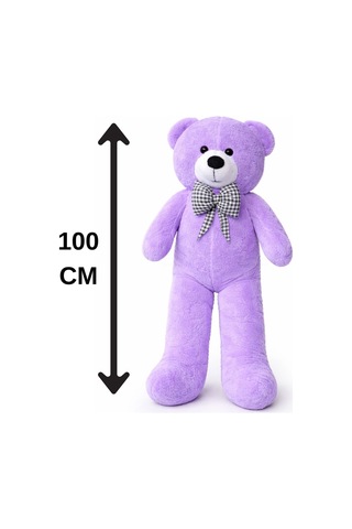 100 Cm Peluş Ayıcık Peluş Ayı Hediyelik Peluş Oyuncak Sevgiliye Lila