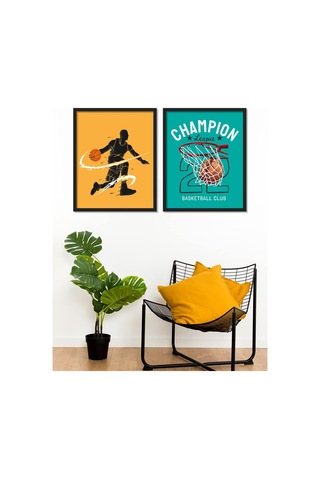 Basketbol Çerçeveli Poster Set 30x40 Cm Sku: Smgstka0d05d8af0