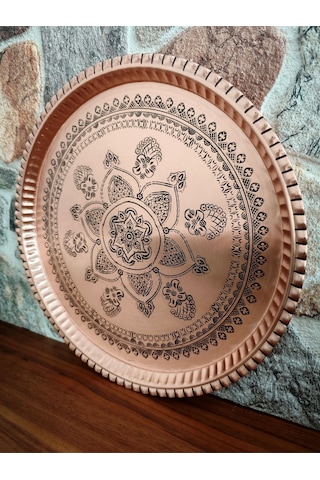 Modabakır Dekorasyon Tepsi Bakır 40 Cm Model:454555522