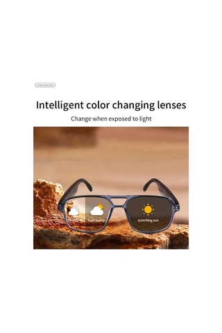 Honeybeeshop Mavi Lıfebee Akıllı Ses Gözlük Dokunmatik Kontrol Kablosuz Kulaklık Mikrofonlu Usb Şarj Eller Serbest Aramalar Sesli Asistan Uyumlu